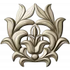 High-Relief Floral Cartouche STL for CNC Milling