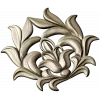 High-Relief Floral Cartouche STL for CNC Milling