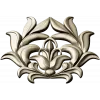 High-Relief Floral Cartouche STL for CNC Milling