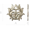 High-Relief Floral Cartouche STL for CNC Milling