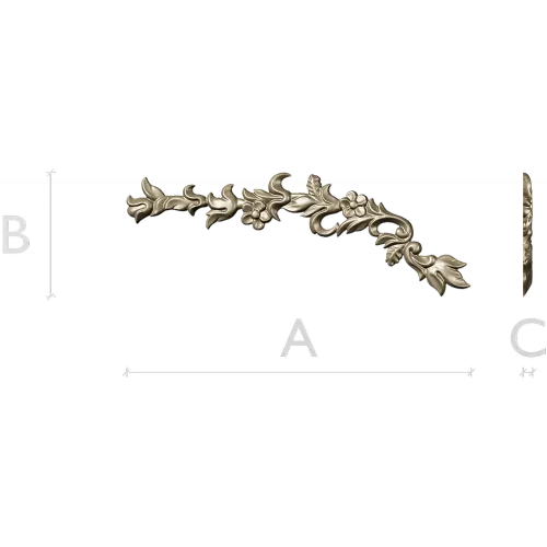 Ornamental Floral Vine Applique STL for CNC Router