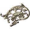 Rococo floral corner ornament - STL 3D model for CNC milling