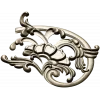 Rococo floral corner ornament - STL 3D model for CNC milling