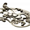 Rococo floral corner ornament - STL 3D model for CNC milling