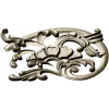 Rococo floral corner ornament - STL 3D model for CNC milling