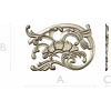 Rococo floral corner ornament - STL 3D model for CNC milling