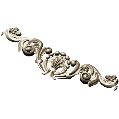 Aurora Acanthus Crest - STL 3D model for CNC milling
