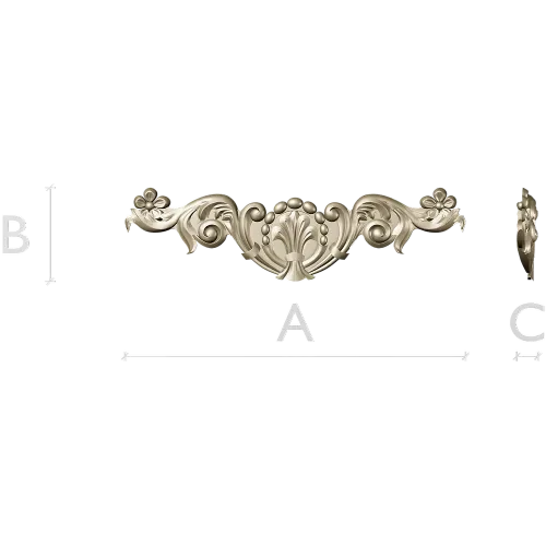 Aurora Acanthus Crest - STL 3D model for CNC milling