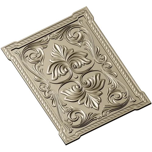 Regal Palmette Panel - STL 3D model for CNC decorative panel