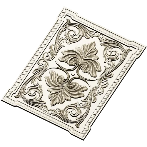 Regal Palmette Panel - STL 3D model for CNC decorative panel