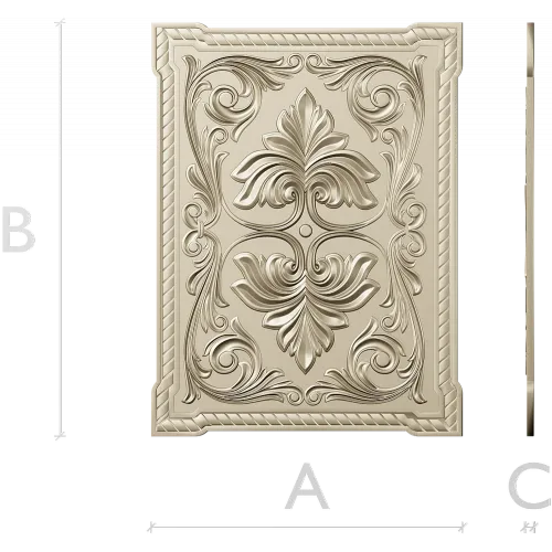 Regal Palmette Panel - STL 3D model for CNC decorative panel