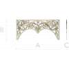 Acanthus triple-arch decorative panel STL for CNC