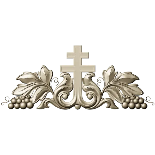 Vineyard Cross Crest - high-relief STL 3D model for CNC