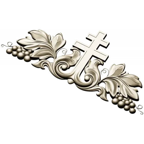 Vineyard Cross Crest - high-relief STL 3D model for CNC