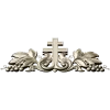 Vineyard Cross Crest - high-relief STL 3D model for CNC
