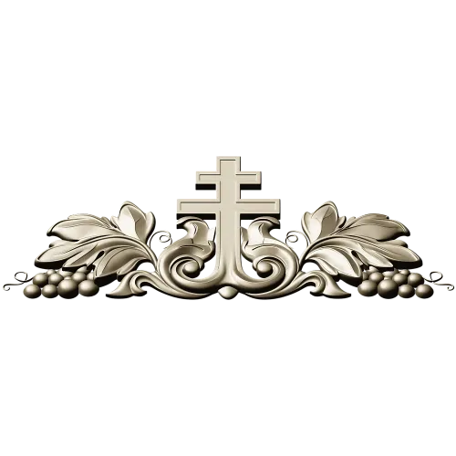 Vineyard Cross Crest - high-relief STL 3D model for CNC