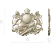 Королевский картуш со львами - STL модель для ЧПУ