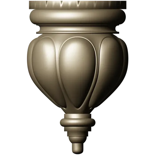 Classic acorn-style finial STL for CNC milling