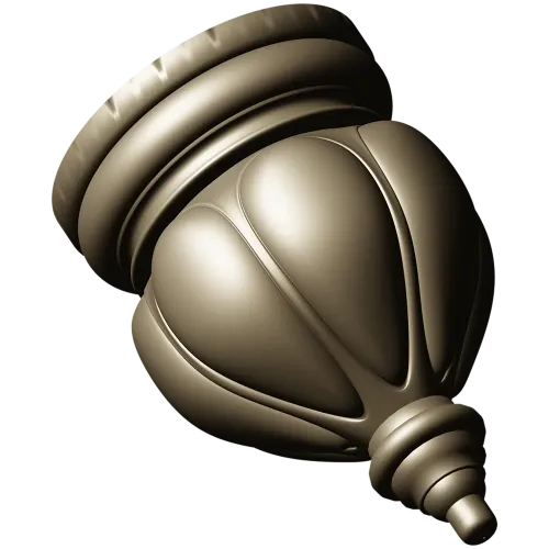 Classic acorn-style finial STL for CNC milling