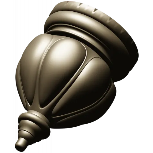 Classic acorn-style finial STL for CNC milling