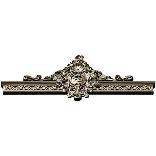 Ornate Cartouche 3D STL for CNC - High-Relief Acanthus Pediment