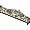 Резная горизонтальная панель с львиными навершиями - STL 3D модель