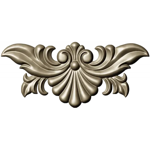 Веерный картуш рококо - STL 3D модель для ЧПУ