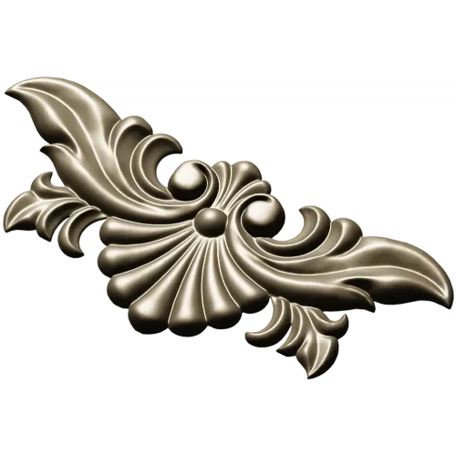 Веерный картуш рококо - STL 3D модель для ЧПУ