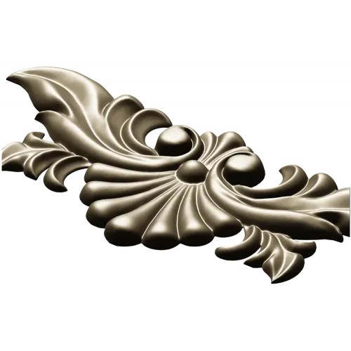Веерный картуш рококо - STL 3D модель для ЧПУ