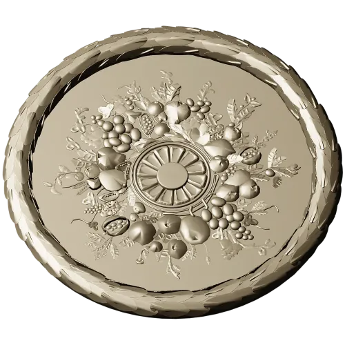 Harvest Rosette - detailed STL 3D model for CNC rosette panel
