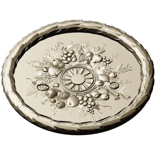 Harvest Rosette - detailed STL 3D model for CNC rosette panel