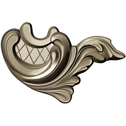 Acanthus Corner Cartouche - STL 3D Model for CNC Milling