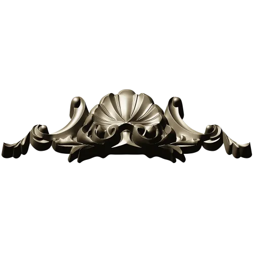 Seashell Rocaille Crest - STL 3D model for CNC