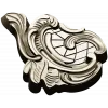 Rococo cartouche STL 3D model for CNC milling