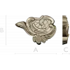 Rococo cartouche STL 3D model for CNC milling