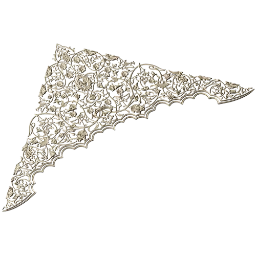 Arabesque Corner Crest STL for CNC