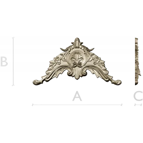 Rococo Corner Cartouche STL for CNC