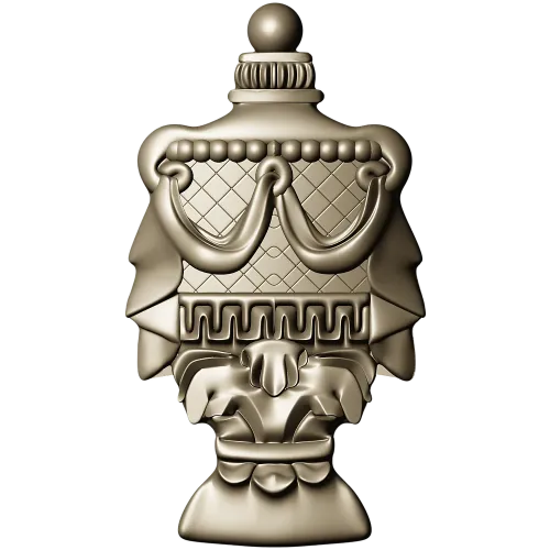 Regal Draped Urn Decorative STL for CNC