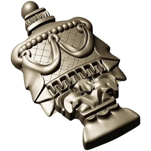 Regal Draped Urn Decorative STL for CNC