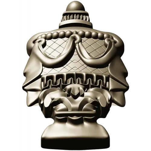 Regal Draped Urn Decorative STL for CNC