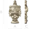 Regal Draped Urn Decorative STL for CNC