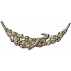 Crescent Floral Applique STL