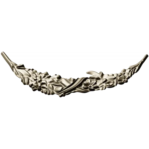 Crescent Floral Applique STL