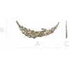Crescent Floral Applique STL