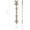 Ribbon Tassel Vertical Applique - STL 3D Model for CNC