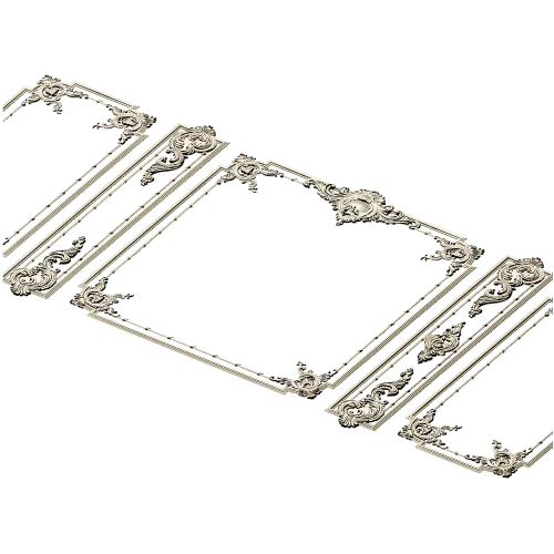 Рокайльный триптих - декоративная 3D модель STL для ЧПУ