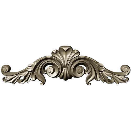 Рокайльный картуш в стиле акант - 3D модель STL для ЧПУ