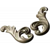 Rocaille acanthus ornament STL 3D model for CNC