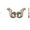 Rocaille acanthus ornament STL 3D model for CNC