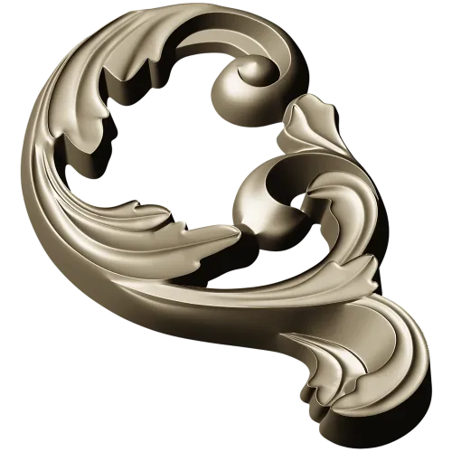 Rococo Acanthus Scroll - high-relief STL for CNC